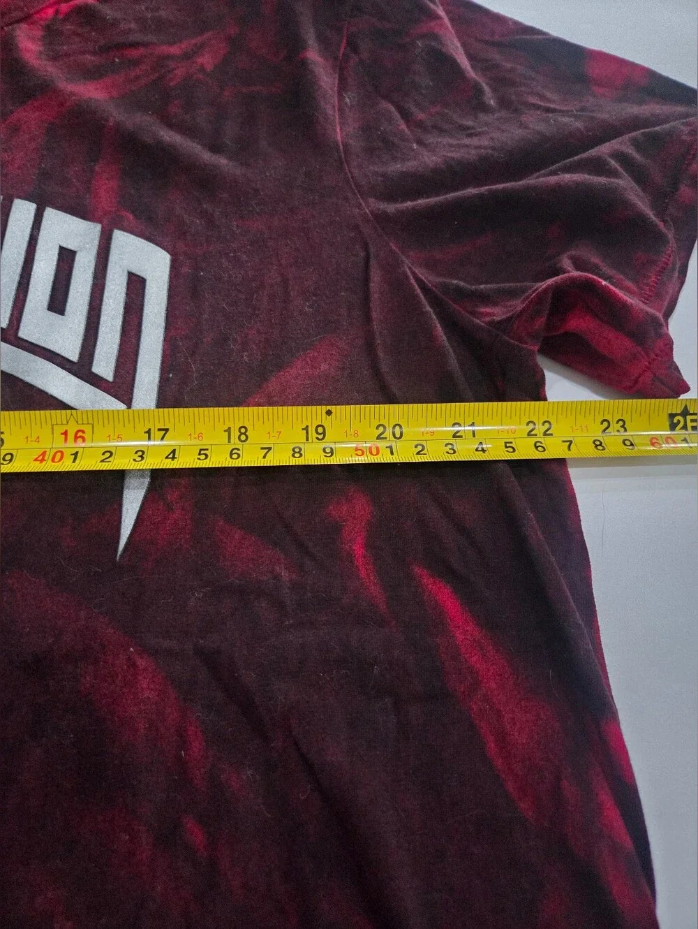 True Religion Maroon Red Tie-Dye Logo Short Sleeve Tee Sz.XXL